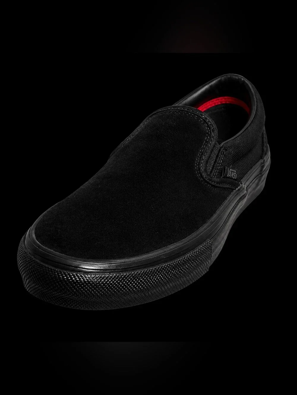 Vans Black Suede Slip-On Loafers